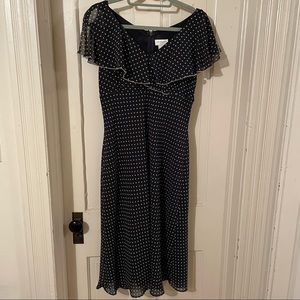 Elegant Black Polka Dot Dress